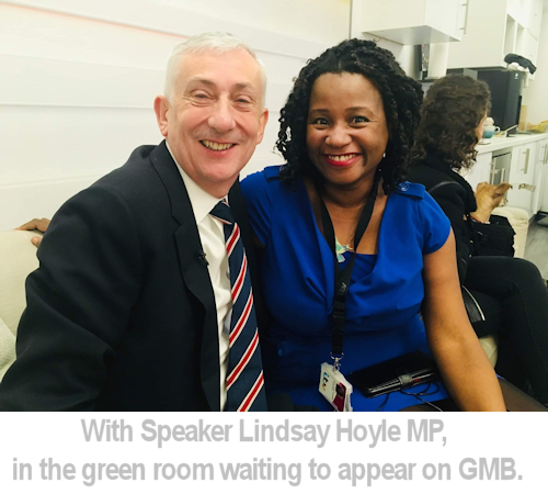 Anne with speaker Lindsay Hoyle.