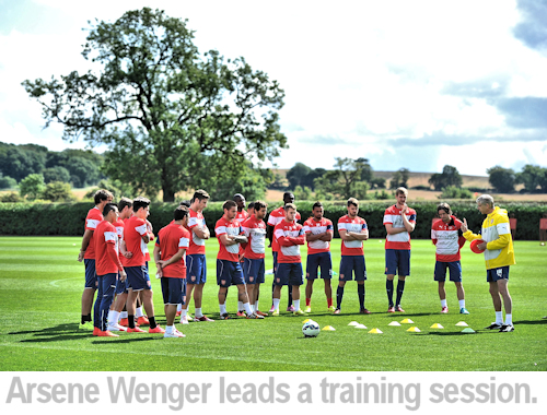 arsene wenger trainging session