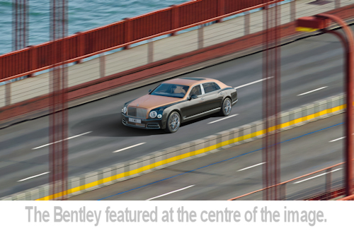 the bentley at the centre of the image.