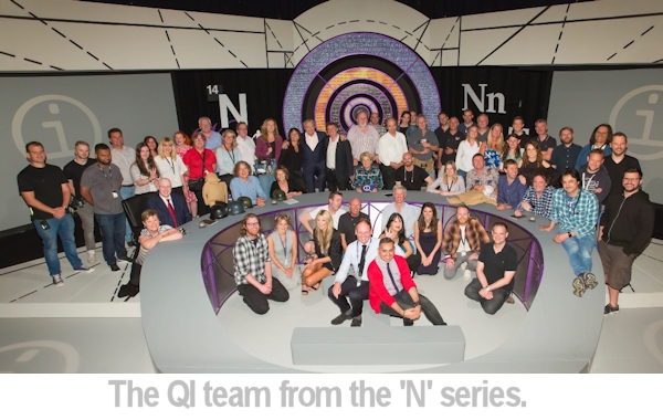 the QI team around the set.