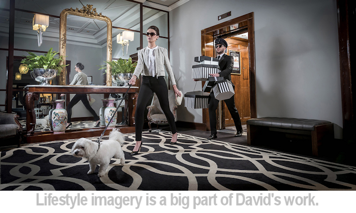 Lifestyle imagery is a big part of David's work.