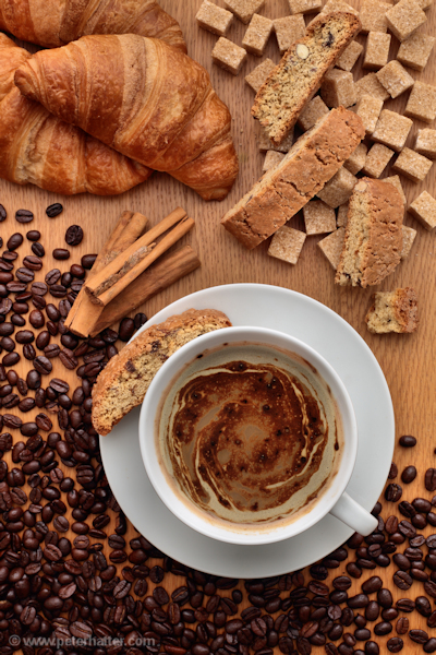 deconstruction example coffee flatlay