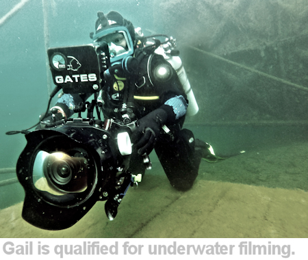 gail Jenkinson is qualified to film underwater.