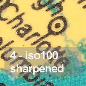 example of picture with low iso and sharpened