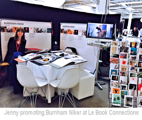 jenny promoting burnham niker at le book connections