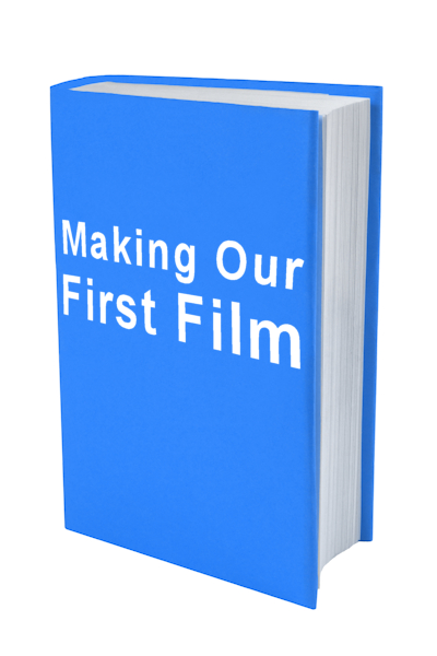 book with words makig our first film on the cover