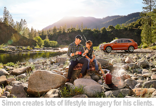 Lifestyle is a strong feature of Simon's work.